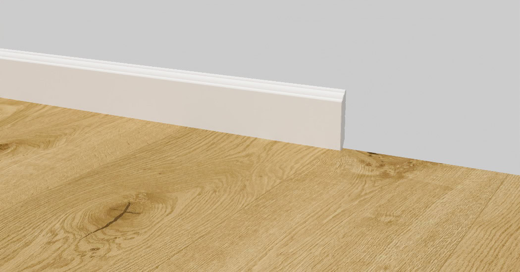 BUKOMA PROFI-80 bílá – s podlahou NEOERA 3D TEX U‑CLICK XXL Dub Karamelový